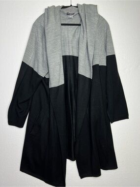 Venus Colorblock Hooded Open-Front Cardigan size 2X